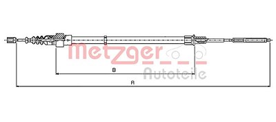 Metzger Seilzug, Feststellbremse [Hersteller-Nr. 10.7137] für Seat, VW von METZGER