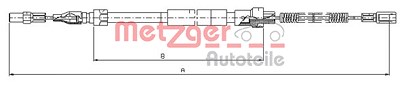 Metzger Seilzug, Feststellbremse [Hersteller-Nr. 10.7383] für VW von METZGER