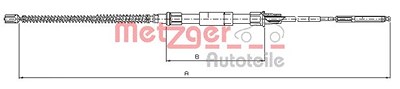 Metzger Seilzug, Feststellbremse [Hersteller-Nr. 10.7407] für VW von METZGER