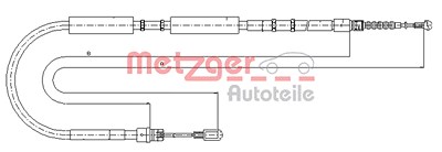 Metzger Seilzug, Feststellbremse [Hersteller-Nr. 10.7536] für Audi von METZGER