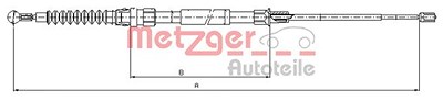 Metzger Seilzug, Feststellbremse [Hersteller-Nr. 10.7626] für VW von METZGER