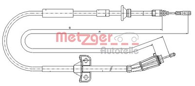 Metzger Seilzug, Feststellbremse [Hersteller-Nr. 10.8185] für Volvo von METZGER