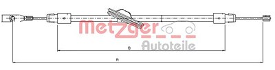 Metzger Seilzug, Feststellbremse [Hersteller-Nr. 10.9436] für Mercedes-Benz von METZGER