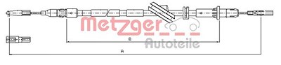 Metzger Seilzug, Feststellbremse [Hersteller-Nr. 10.9444] für Mercedes-Benz von METZGER