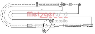 Metzger Seilzug, Feststellbremse [Hersteller-Nr. 10.9872] für Mercedes-Benz von METZGER