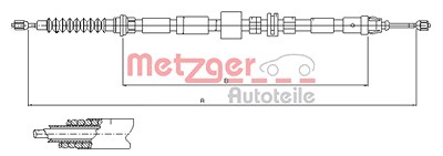 Metzger Seilzug, Feststellbremse [Hersteller-Nr. 11.5512] für Ford von METZGER