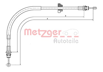 Metzger Seilzug, Feststellbremse [Hersteller-Nr. 11.5571] für Ford von METZGER