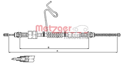 Metzger Seilzug, Feststellbremse [Hersteller-Nr. 11.5669] für Ford von METZGER