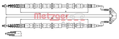 Metzger Seilzug, Feststellbremse [Hersteller-Nr. 11.5864] für Opel von METZGER