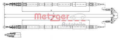 Metzger Seilzug, Feststellbremse [Hersteller-Nr. 11.5867] für Opel von METZGER