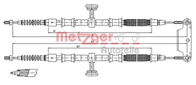 Metzger Seilzug, Feststellbremse [Hersteller-Nr. 11.5944] für Opel von METZGER