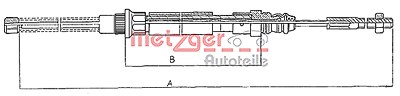 Metzger Seilzug, Feststellbremse [Hersteller-Nr. 11.606] für Peugeot von METZGER