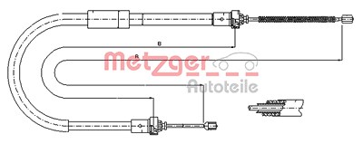 Metzger Seilzug, Feststellbremse [Hersteller-Nr. 11.6574] für Renault von METZGER