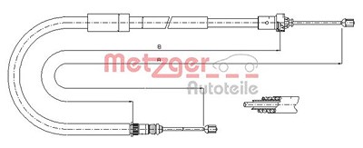 Metzger Seilzug, Feststellbremse [Hersteller-Nr. 11.6663] für Renault von METZGER