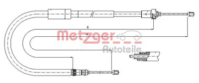 Metzger Seilzug, Feststellbremse [Hersteller-Nr. 11.6664] für Renault von METZGER