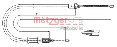 Metzger Seilzug, Feststellbremse [Hersteller-Nr. 11.6675] für Renault von METZGER