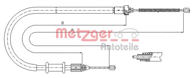 Metzger Seilzug, Feststellbremse [Hersteller-Nr. 11.6676] für Renault von METZGER