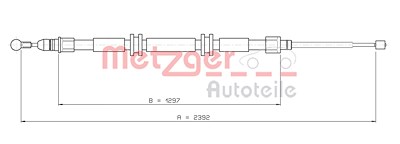 Metzger Seilzug, Feststellbremse [Hersteller-Nr. 11.6686] für Renault von METZGER