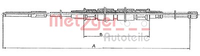 Metzger Seilzug, Feststellbremse [Hersteller-Nr. 11.704] für VW von METZGER