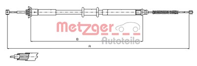 Metzger Seilzug, Feststellbremse [Hersteller-Nr. 12.1500] für Lancia von METZGER