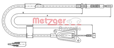 Metzger Seilzug, Feststellbremse [Hersteller-Nr. 17.0123] für Nissan von METZGER