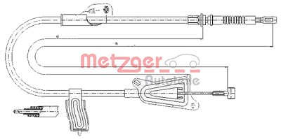 Metzger Seilzug, Feststellbremse [Hersteller-Nr. 17.0124] für Nissan von METZGER