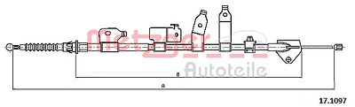 Metzger Seilzug, Feststellbremse [Hersteller-Nr. 17.1097] für Toyota von METZGER