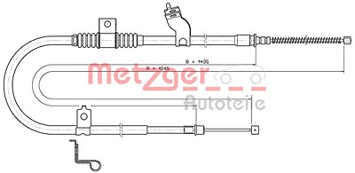 Metzger Seilzug, Feststellbremse [Hersteller-Nr. 17.2290] für Citroën, Mitsubishi, Peugeot von METZGER