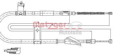 Metzger Seilzug, Feststellbremse [Hersteller-Nr. 17.2515] für Hyundai von METZGER