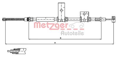 Metzger Seilzug, Feststellbremse [Hersteller-Nr. 17.5014] für Suzuki von METZGER