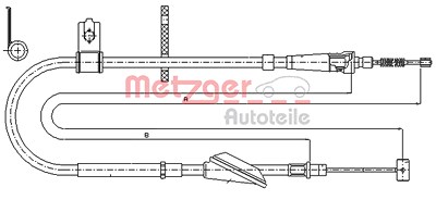 Metzger Seilzug, Feststellbremse [Hersteller-Nr. 17.5045] für Suzuki von METZGER