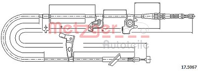 Metzger Seilzug, Feststellbremse [Hersteller-Nr. 17.5067] für Suzuki, Fiat von METZGER