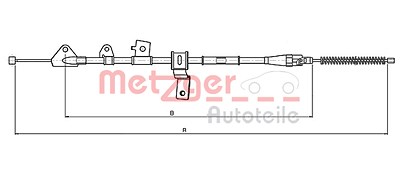 Metzger Seilzug, Feststellbremse [Hersteller-Nr. 17.5069] für Suzuki, Nissan von METZGER