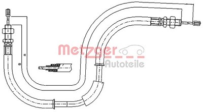 Metzger Seilzug, Feststellbremse [Hersteller-Nr. 17.6105] für Chrysler von METZGER