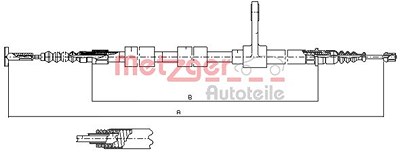 Metzger Seilzug, Feststellbremse [Hersteller-Nr. 251.31] für Alfa Romeo von METZGER