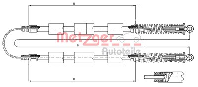 Metzger Seilzug, Feststellbremse [Hersteller-Nr. 321.20] für Fiat von METZGER