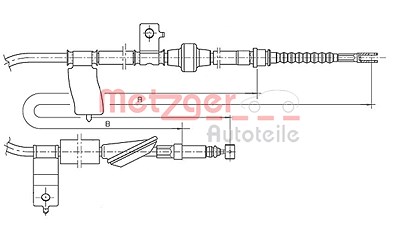 Metzger Seilzug, Feststellbremse [Hersteller-Nr. 17.4017] für Honda von METZGER