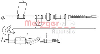 Metzger Seilzug, Feststellbremse [Hersteller-Nr. 17.4018] für Honda von METZGER