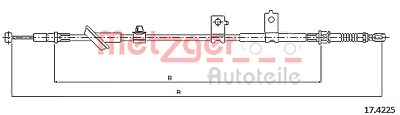 Metzger Seilzug, Feststellbremse [Hersteller-Nr. 17.4225] für Honda von METZGER