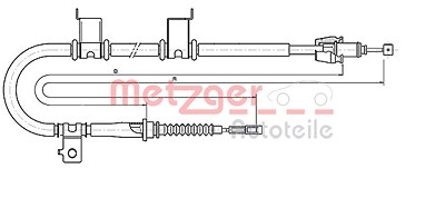 Metzger Seilzug, Feststellbremse [Hersteller-Nr. 17.6052] für Kia von METZGER