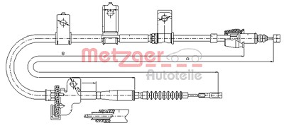 Metzger Seilzug, Feststellbremse [Hersteller-Nr. 17.6020] für Kia von METZGER