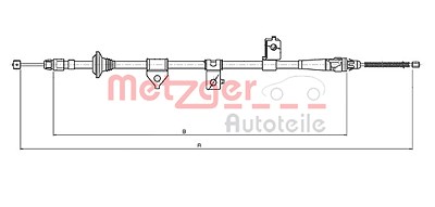 Metzger Seilzug, Feststellbremse [Hersteller-Nr. 17.6026] für Kia von METZGER