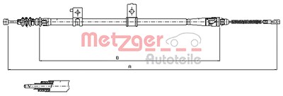 Metzger Seilzug, Feststellbremse [Hersteller-Nr. 17.6032] für Kia von METZGER