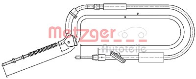 Metzger Seilzug, Feststellbremse [Hersteller-Nr. 10.9335] für Mercedes-Benz von METZGER