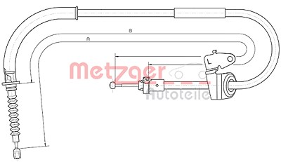 Metzger Seilzug, Feststellbremse [Hersteller-Nr. 10.4303] für Mini von METZGER