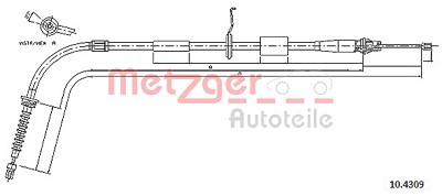 Metzger Seilzug, Feststellbremse [Hersteller-Nr. 10.4309] für Mini von METZGER