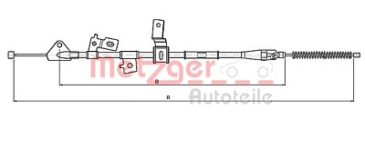 Metzger Seilzug, Feststellbremse [Hersteller-Nr. 17.5070] für Nissan, Suzuki von METZGER