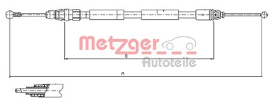 Metzger Seilzug, Feststellbremse [Hersteller-Nr. 11.6807] für Nissan, Opel, Renault von METZGER