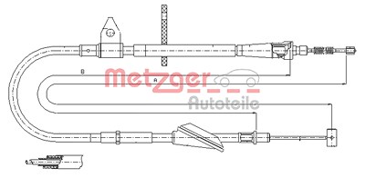 Metzger Seilzug, Feststellbremse [Hersteller-Nr. 11.5743] für Opel von METZGER