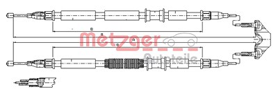 Metzger Seilzug, Feststellbremse [Hersteller-Nr. 11.5862] für Opel von METZGER